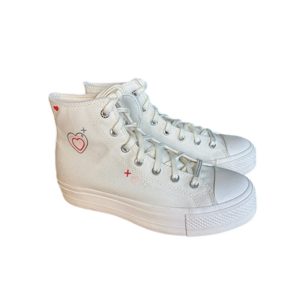 Converse Chuck Taylor All Star Lift Platform Womens‎ 9  "Y2K Heart" A109114C New - Picture 4 of 10